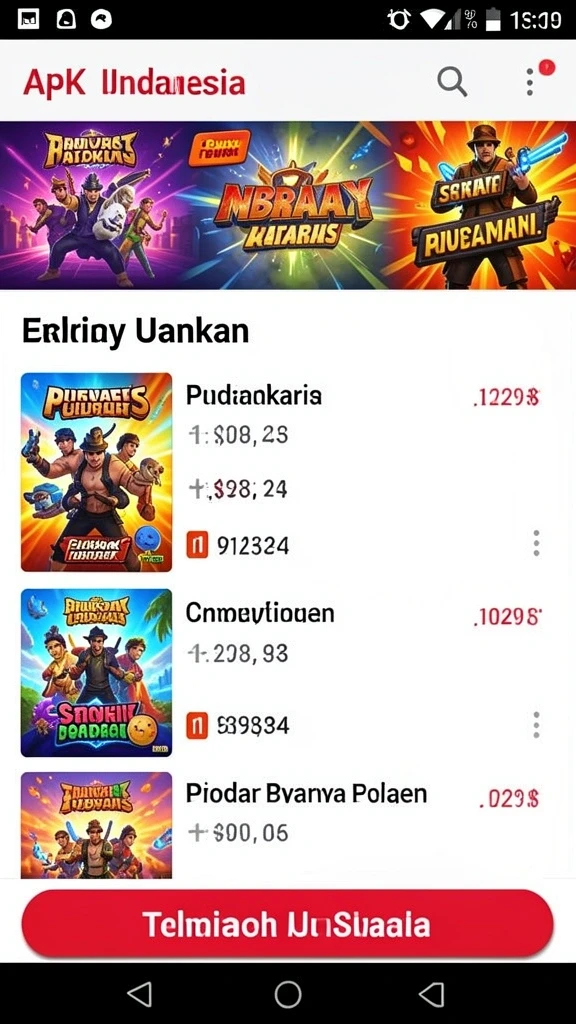 Tampilan menu utama 9ZK yang menarik.