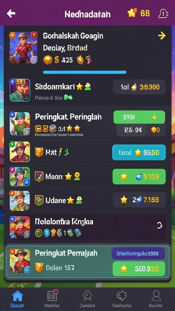 Level menantang yang membuat adrenalin meningkat.