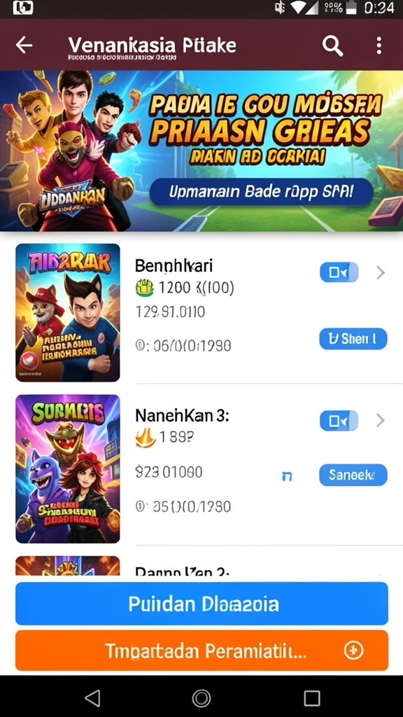 Tampilan awal aplikasi GEBYAR4D yang menarik.