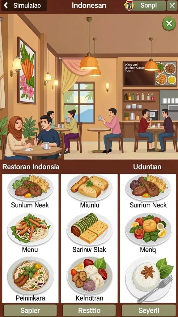 Berbagai karakter unik yang dapat dipilih untuk bermain.
