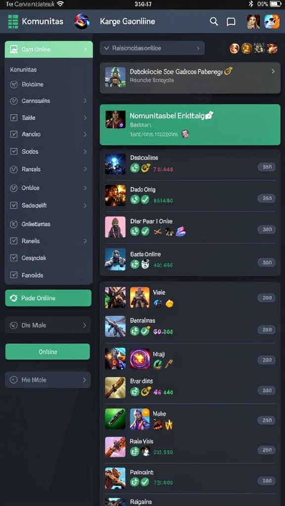 Tampilan utama game IDRKING yang menarik.