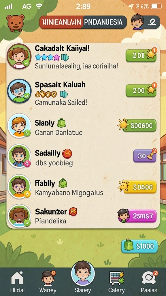 Screenshoot saat menyelesaikan level dengan skor tinggi.
