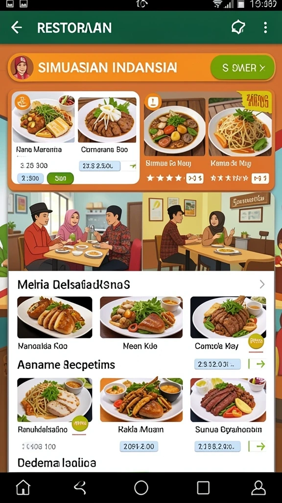 Menu permainan yang mudah dinavigasi.