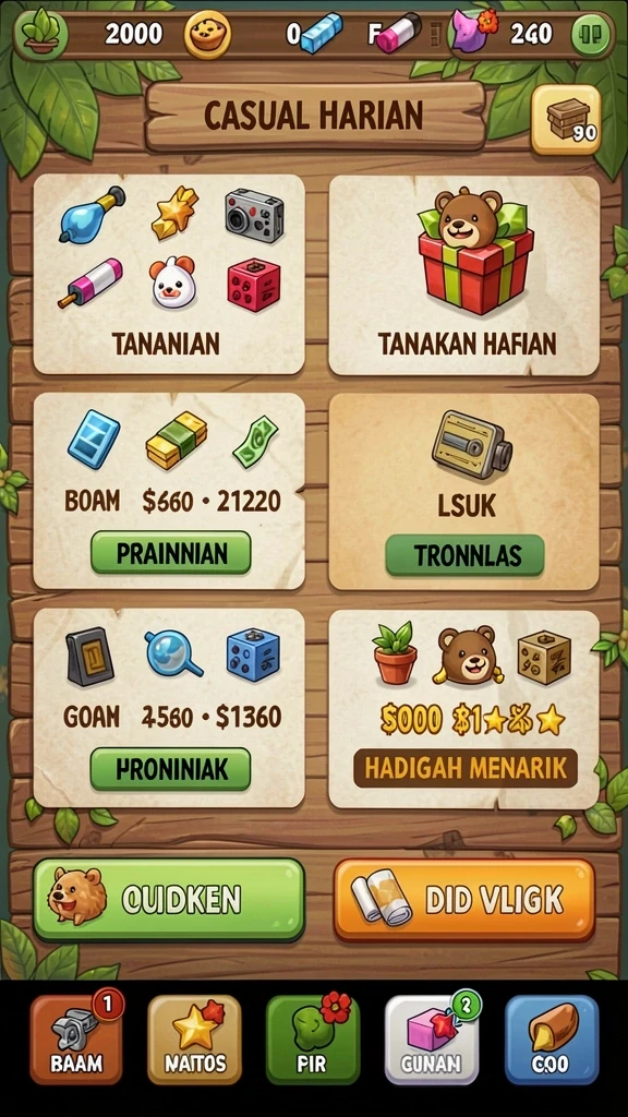 Tampilan antarmuka LUCKYDF yang menarik.
