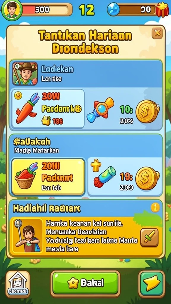 Karakter yang dapat disesuaikan sesuai keinginan pemain.