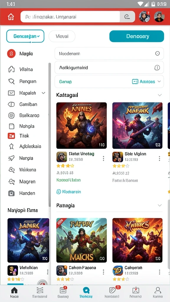 Screenshot menunjukkan upgrade senjata yang tersedia.