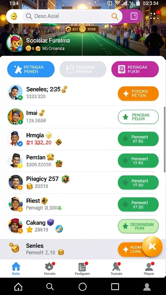 Tampilan karakter yang menarik dan penuh warna.